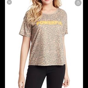 Jessica Simpson powerful leopard print T-shirt